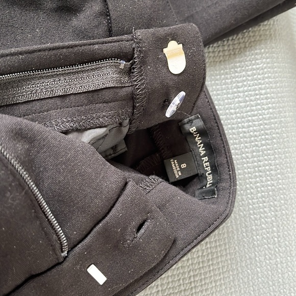 Banana Republic Premium Ponte Legging Work Pant Womens 8 Black Tapered Leg - Picture 4 of 5